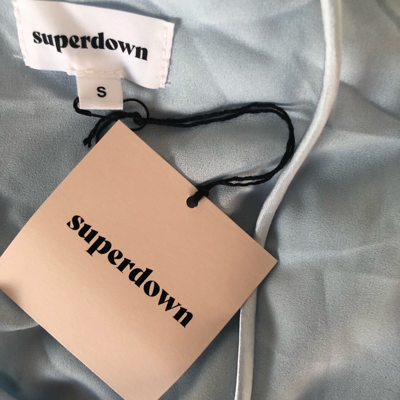 Superdown Billie Drape Midi Dress Slip Dusty Blue - Picture 7 of 7